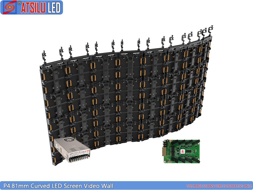 Rental P4.81mm Curved LED Screen Video Wall